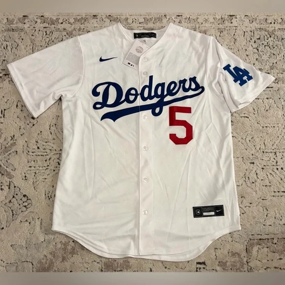 Nike Authentic Los Angeles Dodgers Freddie Freeman #5 White Jersey Men’s Sz: M - Picture 1 of 9
